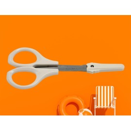 EMILYSTORES Eyebrow Scissor 4 Inch Trimming Manicure Lash Scissors for Multi-Purpose Cuticle Pedicure Beauty Grooming Kit for Nail, Eyelash, Dry Skin, Striaght Blade (White_Straight)