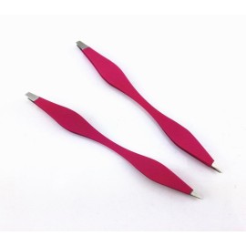 yueton 2pcs Double End Precision Pointed and Slant Tip Tweezers Set for Eyebrow and Ingrown Hair yueton 2pcs Double End Precision Pointed and Slant Tip Tweezers Set for Eyebrow and Ingrown Hair