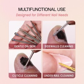 Pana 3/32 Under Nail Cleaner Safety Nail Carbide Bit - for Electric Dremel Drill Machine (Coarse, Silver)