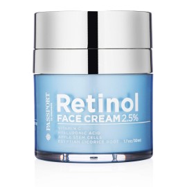 Passport to Organics Retinol 2.5% High Potency Face Cream - Anti-Aging Cream - Organic Moisturizing Cream with Vitamin C, Hyaluronic Acid & Essential Oils - Retinol Moisturizer for Dry Skin - 1.7oz Passport to Organics Retinol 2.5% High Potency Face Cream - Anti-Aging Cream - Organic Moisturizing Cream with Vitamin C, Hyaluronic Acid & Essential Oils - Retinol Moisturizer for Dry Skin - 1.7oz