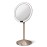 simplehuman Sensor Mirror, Travel Makeup Mirror with Lights, 10X Magnification, Lighted, Round, Free Standing, 5, Rose Gold Stainless Steel