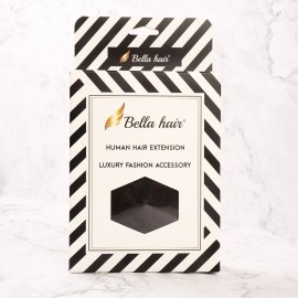 Bella Hair 100% Human Hair Bun Extension Donut Chignon Hairpieces for Both Women and Men Instant Up-Do Fake Bun Scrunchies (1B Natural Black)