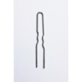 Crinkled Stainless Steel Heavy Duty Snagless Hairpins Pack of 12 Handmade Hair Pin (2 Inch)