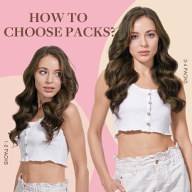 GOO GOO Tape in Hair Extensions Human Hair, 2/6/2 Balayage Dark Brown to Chestnut Brown, 18inch 50g 20pcs, Skin Weft Seamless Invisible, Silky Straight with Thick Ends, Remy Human Hair