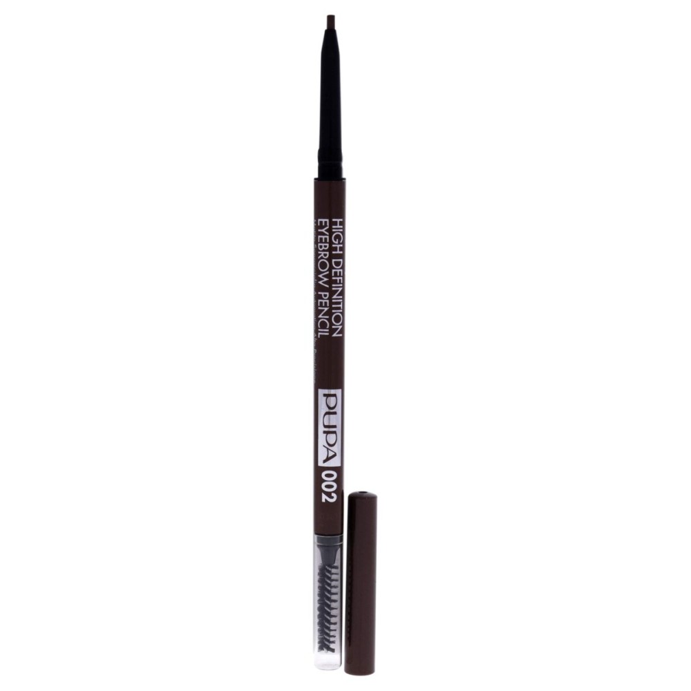 PUPA Milano High Definition Eyebrow Pencil - Easily Shape And Define Flawless Eyebrows - Fill And Volumize For Beautiful Thick Brows - Sculpt Your Arches With Smooth Precision - 002 Brown - 0.003 Oz