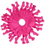 Cyndibands Ribbon Hair Ties - Fuchsia Pink - 25 Pack - No Damage Elastic Ribbon Less Crease Ponytail Holders
