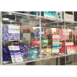 Cyndibands Ribbon Hair Ties - Fuchsia Pink - 25 Pack - No Damage Elastic Ribbon Less Crease Ponytail Holders