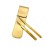 yueton 2pcs Gold Color Coated Stainless Steel Straight and Curved Head Tweezers with Leather Case for Eyelash Extension