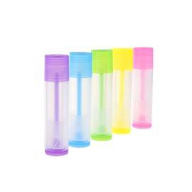 Lip Balm Container Tubes - 25-Pack (5x5 colors) - DIY - 3/16 Oz (5.5 ml) - Including 25 Writeable (5x5 colors) & 25 Printed Stickers - Twist Mechanism and Cap - Empty - Make Lip Balm Chapsticks Lip Balm Container Tubes - 25-Pack (5x5 colors) - DIY - 3/16 Oz (5.5 ml) - Including 25 Writeable (5x5 colors) & 25 Printed Stickers - Twist Mechanism and Cap - Empty - Make Lip Balm Chapsticks