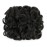 SWACC Short Messy Curly Dish Hair Bun Extension Easy Stretch hair Combs Clip in Ponytail Extension Scrunchie Chignon Tray Ponytail Hairpieces (Natural Color Close to Black-2)