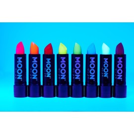 Moon Glow - Blacklight Neon UV Lipstick 0.16oz - Intense Red - Glows brightly under Blacklights/UV Lighting! Moon Glow - Blacklight Neon UV Lipstick 0.16oz - Intense Red - Glows brightly under Blacklights/UV Lighting!