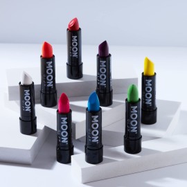 Moon Glow - Blacklight Neon UV Lipstick 0.16oz - Intense Red - Glows brightly under Blacklights/UV Lighting! Moon Glow - Blacklight Neon UV Lipstick 0.16oz - Intense Red - Glows brightly under Blacklights/UV Lighting!