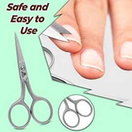 ARSUK Nail Scissors for Manicure Fingernail Toenails Cuticles Stainless Steel (Beauty Scissors)