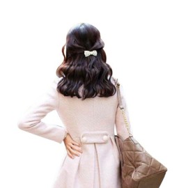 KINFENE Crystal Sparkling Bowknot Hair Pins Rhinestone Pearl Hair Clip Hairpin