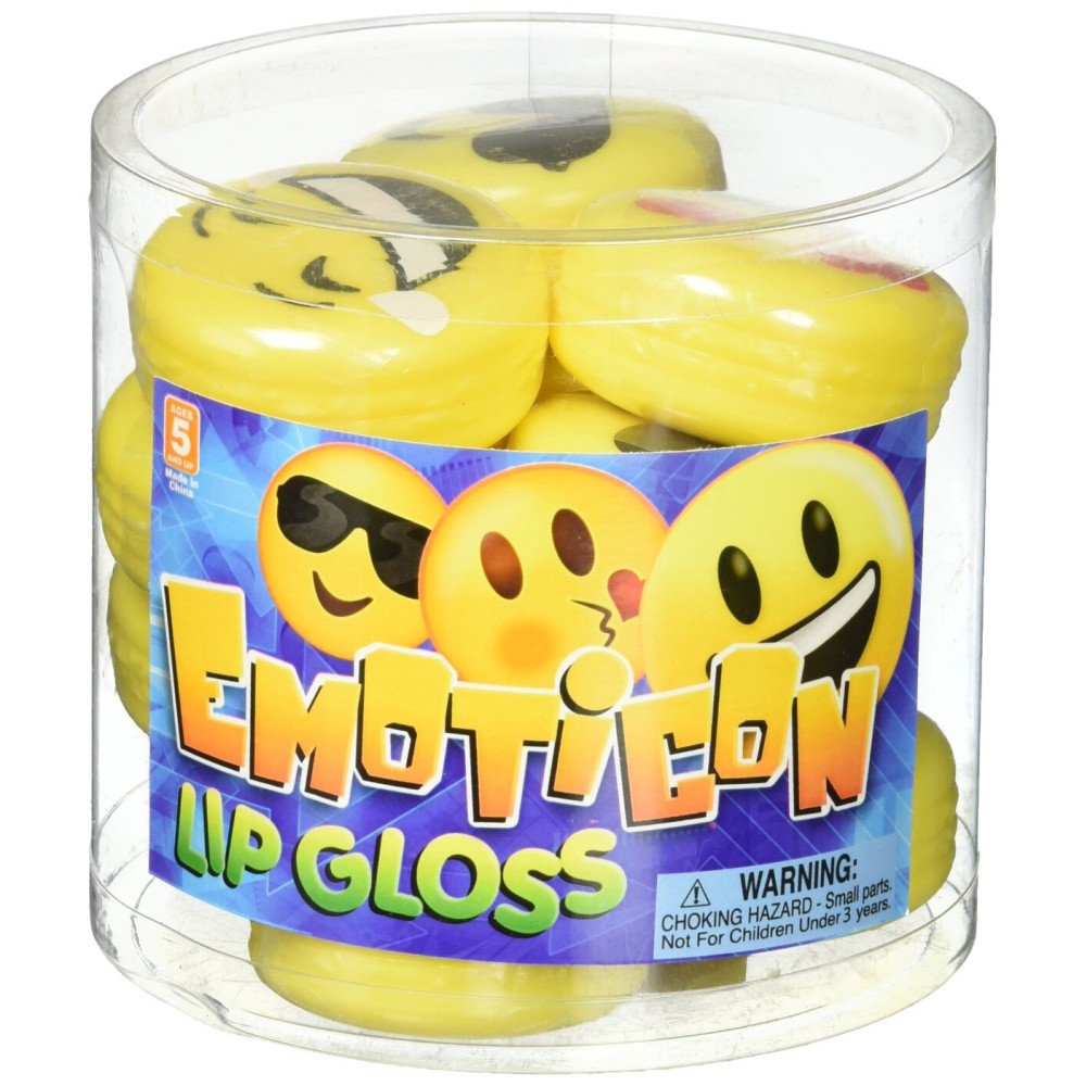 Rhode Island Novelty Emoticon Lip Gloss 12 pieces 1.75 Inch