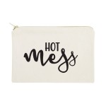 The Cotton & Canvas Co. Hot Mess Cosmetic Bag and Travel Make Up Pouch