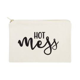 The Cotton & Canvas Co. Hot Mess Cosmetic Bag and Travel Make Up Pouch