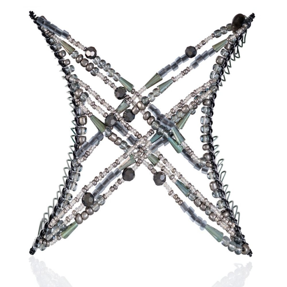 Stretchy Non-Slip Hair Clip for Thick, Wavy, Naturally Curly Hair - Put Your Hair Up in Seconds - Comfy UpDo, Ponytail, French Twist, Bun (Large, Storm Gray)