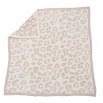 Barefoot Dreams CozyChic in The Wild Baby Blanket, Dusty Rose/Cream