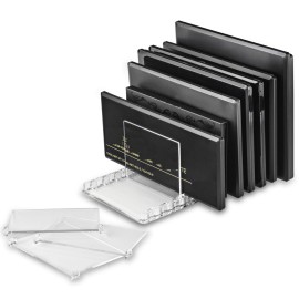 byAlegory Acrylic Makeup Eyeshadow Palette Organizer W/ Removable Dividers | 10 Space Vanity Desk Storage Fits All Palette Sizes - Clear byAlegory Acrylic Makeup Eyeshadow Palette Organizer W/ Removable Dividers | 10 Space Vanity Desk Storage Fits All Palette Sizes - Clear