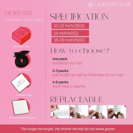 Moresoo Platinum Blonde Hair Extensions Tape in Human Hair Tape in Real Hair Extensions Blonde Glue in Hair Straight Glue in Extensions Human Hair 18 Inch 60 20pcs 50g