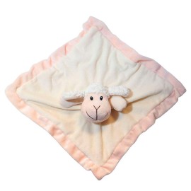 Baberoo Lamb Baby Lovey - Super Soft 12 Square Baby Security Blanket for Girls or Boys, Baby Stuffed Animals for Newborns, Ultra Soft Polyester Lovey Blanket, Machine Washable Lovie for Toddler