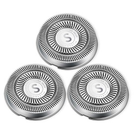 SweetLF 3 Pcs Replacement Shaver Head Blade Cutters IPX7 Waterproof Electric Razor Wet & Dry 3D Mens Rotary Shaver SW-BC09