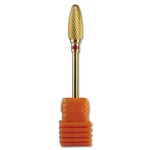 C & I Flame Bit Carbide Nail Drill for Electric Manciure Drill Machine of Nail Beauty (Grit Fine, Gold)
