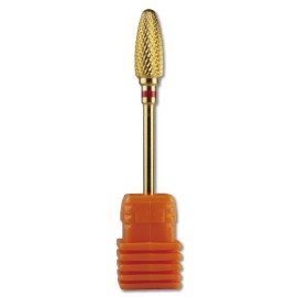 C & I Flame Bit Carbide Nail Drill for Electric Manciure Drill Machine of Nail Beauty (Grit Fine, Gold)