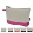 NGIL Jute/Canvas Large Travel DYI Cosmetic Bag Pouch for Women Multipurpose Travel Toiletry Pouch, Personalized Makeup Bag, Best Friend Gift, Bridesmaid Gift Ideas (Jute-Hot Pink)