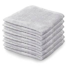 Natemia Organic Baby Washcloths - 10x10 Soft Cotton Baby Towels - Pack of 6 Multipurpose Reusable Wipes for Infants, Toddlers, and Parents