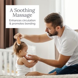 Natemia Soft Bristle Baby Hair Brush - Wooden Toddler & Newborn Grooming Cradle Cap Brush - Baby Comb for Soft Hair - For Infants and Kids - Girl and Boy