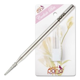 Pana 3/32 Sharp Point Bit Safety Nail Carbide Bit - Silver Color (Grit: Medium - M) for Electric Dremel Drill Machine