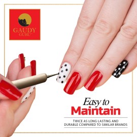 20pc Professional Nail Art Design Painting Detailing, Marbleizing Brushes, Striper & Dotting Pen/Dotter Tool Kit Set with Storage Bag by Gaudy Guru