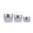AKOAK 3 PCS 20g Refillable Frosted Glass Cosmetic Cream Jar Bottle Container with Silver Alumite Lids