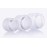 AKOAK 3 PCS 20g Refillable Frosted Glass Cosmetic Cream Jar Bottle Container with Silver Alumite Lids