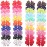CLLOT 40Pcs 3 Inch Boutique Grosgrain Ribbon Pinwheel Hair Bows Alligator Clips For Girls Toddlers Hair Accessories Teens Gifts In Pairs (Polka Dot)
