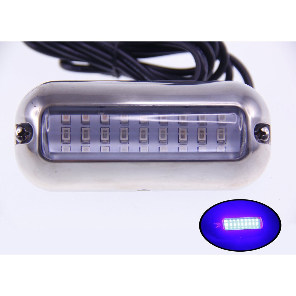 Pactrade Marine Pontoon Boat Blue 27 LED Underwater Light S.S 316 Housing 3.6 w