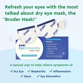 Bruder Moist Heat Eye Compress | Microwave Activated | Fast Acting and Effective Relief for Dry Eye and Other Eye Irritation Bruder Moist Heat Eye Compress | Microwave Activated | Fast Acting and Effective Relief for Dry Eye and Other Eye Irritation