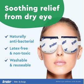 Bruder Moist Heat Eye Compress | Microwave Activated | Fast Acting and Effective Relief for Dry Eye and Other Eye Irritation Bruder Moist Heat Eye Compress | Microwave Activated | Fast Acting and Effective Relief for Dry Eye and Other Eye Irritation