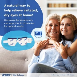 Bruder Moist Heat Eye Compress | Microwave Activated | Fast Acting and Effective Relief for Dry Eye and Other Eye Irritation Bruder Moist Heat Eye Compress | Microwave Activated | Fast Acting and Effective Relief for Dry Eye and Other Eye Irritation