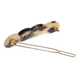 France Luxe Scalloped Tige Boule Barrette - Ivory Tokyo France Luxe Scalloped Tige Boule Barrette - Ivory Tokyo