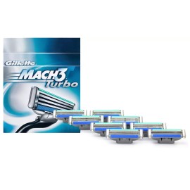 Gillette Mach 3 Turbo Razor Refill Cartridges 8 Count (Packaging May Vary)