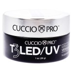 Cuccio Pro T3 LED/UV Cool Cure Versatility Gel - Self-Levelling - Incredibly Flexible - Strong Adhesion - High Shine Finish - Fast Application - Quick Cure - Disco Bling - 1 Oz Nail Gel
