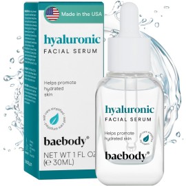 Baebody Critically Acclaimed Hyaluronic Acid Serum for Face - Anti Aging Hyaluronic Acid Face Serum with Vit E and Jojoba Oil - Plumping and Hydrating (1 oz/30 ml)