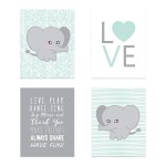 Children Inspire Design Elephant Nursery Decor, Wall Decor for Kids, Wall Art for Kids, Playroom Decor, Baby Decor, 11x14