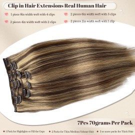 Licoville Clip in Hair Extensions Real Hair Blonde Highlight Human Hair Clip ins 15 Inch 70grams 7pcs Full Thick Medium Brown with Caramel Blonde Highlighted Clip in Extensions for Women Licoville Clip in Hair Extensions Real Hair Blonde Highlight Human Hair Clip ins 15 Inch 70grams 7pcs Full Thick Medium Brown with Caramel Blonde Highlighted Clip in Extensions for Women