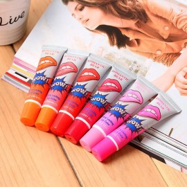 6 Colors Tattoo Magic Color Peel Off Mask Tint Long Lasting Waterproof Lip Gloss by romantic bear