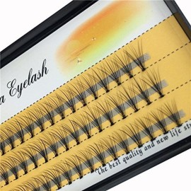 BODERMINCER 10 Root 60pcs Black Handmade False Eyelashes Natural Long Individual Eyelashes Extension Fake Lashes Makeup Beauty Cosmetic (9mm) BODERMINCER 10 Root 60pcs Black Handmade False Eyelashes Natural Long Individual Eyelashes Extension Fake Lashes Makeup Beauty Cosmetic (9mm)