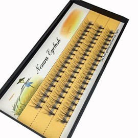 BODERMINCER 10 Root 60pcs Black Handmade False Eyelashes Natural Long Individual Eyelashes Extension Fake Lashes Makeup Beauty Cosmetic (9mm) BODERMINCER 10 Root 60pcs Black Handmade False Eyelashes Natural Long Individual Eyelashes Extension Fake Lashes Makeup Beauty Cosmetic (9mm)